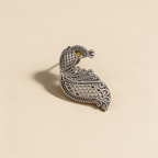 Rehanshi Filigree Peacock Oxidised Silver-Look Earrings