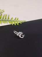 Urban Tevar Morni peacock clip-on nose pin detail