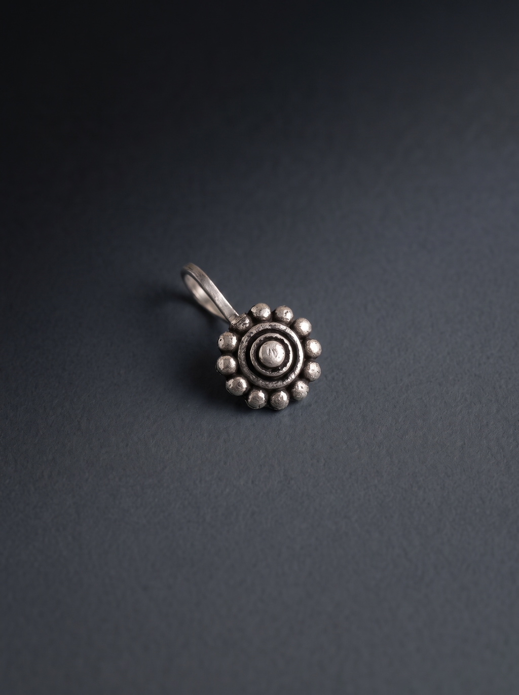 Urban Tevar Phool floral disc nose pin, dark aesthetic